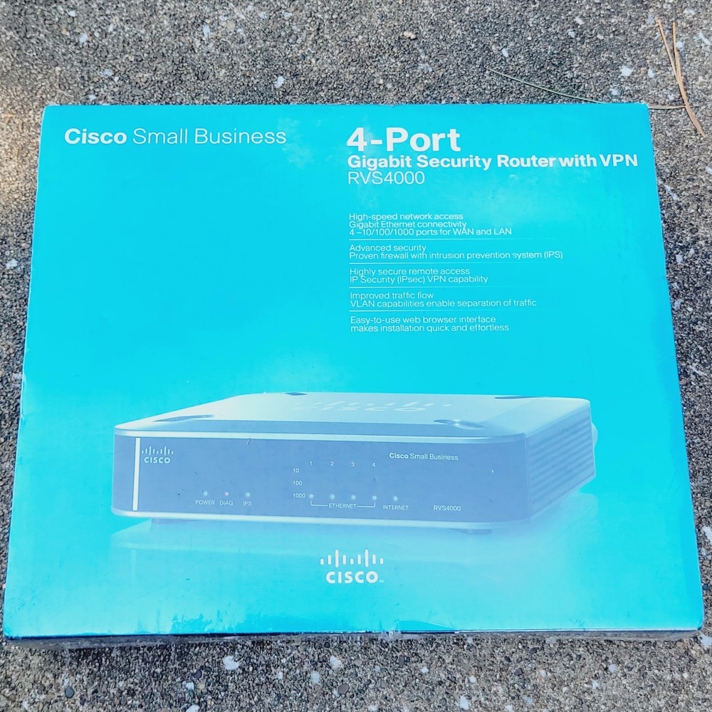 NEW Cisco  BUSINESS ( RVS4000 ) 4-Port Gigabit Security Router  HOME OR BUSINESS